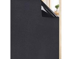 rabbitgoo Pellicola per Vetro Finestra Opaco Pellicola Nera per Finestre Non Adesivo Pellicola Privacy Materiale Scrivibile Perfetta per Camera da Letto di Bambini 90cm x 200cm