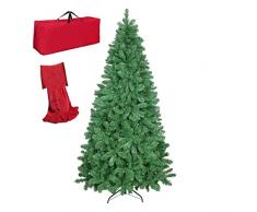 Totò Piccinni Albero di Natale VERDE, Folto, Effetto Realistico, Incluso Borsone (Verde, 150 cm)