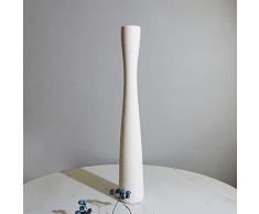 Cutfouwe Vaso da terra sottile alto 50 cm, per erba di pompa, vaso decorativo in ceramica bianco opaco, design moderno minimalismo, vaso fatto a mano per rami, fiori secchi o fiori a stelo lungo