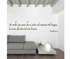 Adesiviamo Confucio M Adesivo Murale, PVC, Nero, 120 x 36 cm