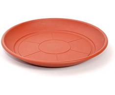 Urban Print Sottovaso in plastica PVC/vaso per vaso da fiori / vassoio di plastica per vaso rotondo XXL 32 cm / piatto rotondo per vaso da fiori, piante 32 cm (marrone 32 cm)