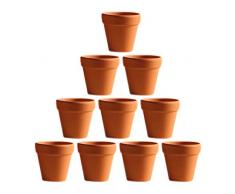 NUOBESTY - 20 mini vasi di argilla in terracotta, cactus, succulenti, vasi per piante in ceramica, piante e vive, per interni ed esterni