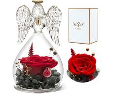 Sunia Rosa Stabilizzata Angelo Regali di Angelo per le Donne Regalo di Nonna Figurine di Angeli Regali di Compleanno Idea per la Mamma Natale Festa della Mamma Regalo - Rosso