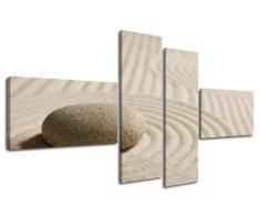 Quadro su tela Spa 160 x 70 cm 4 tele modello nr XXL 6522. I quadri sono montati su telai di vero legno. Stampa artistica intelaiata e pronta da appendere