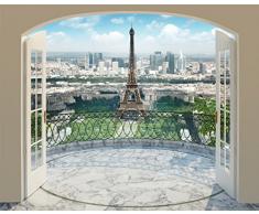 Walltastic Torre Eiffel e Parigi Carta da Parati Murale, 12x6x5.25 cm