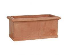 Biscottini Vaso fioriera da Esterno 52x23,5x25,5 cm | Vaso Rettangolare da Esterno Made in Italy | Vasi Terracotta Grandi da Esterno