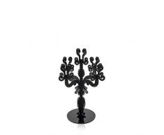 iPLEX - Candelabro Linea Vittoriale Design Rinascimentale con 5 Braccia in plexiglass Nero Pieno Dim. 32,9x24,7x24,7 cm - arred