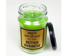 Roots Candle Better Business – Candela magica in vetro con istruzioni rituali dettagliate (lingua italiana non garantita) – Più successo nel negozio – Hoodoo, Voodoo, Conjure