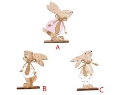 Decorazioni pasquali - Zariavo Coniglio in Legno Forme Ornamenti Regali Artigianali