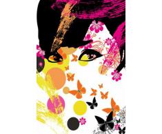 Pop Art - Floral Girl Poster Carta da Parati Fotomurale (254 x 183cm)