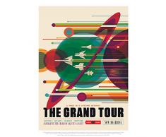 The Grand Tour NASA Space Tours Travel - Poster da parete grande, 45 x 50 cm