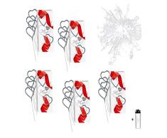 2 – 20 pezzi H2i Cuore – Candele magiche in oro e argento - gatto F1