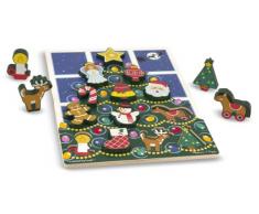 Melissa & Doug 13718 - Puzzle in Legno Massiccio, Albero di Natale, Multicolore