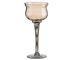 Candeliere, portacandela, candelabro, collezione "SAHARA", 30 cm, candela, oro (AMARA DESIGN powered by CRISTALICA)