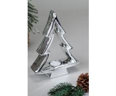 Decorazione albero 'candeliere', 23 cm, argento/lucido