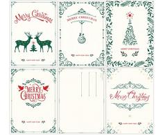 Edition Colibri 11121-25 - Set di 50 cartoline natalizie NOSTALGIA 2022 (5 motivi x 10 pezzi = 50 pezzi) nostalgico, un set di cartoline natalizie nostalgiche in stile retrò/vintage (11121-25)