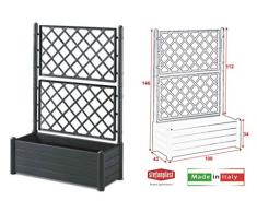 FIORIERA RETTANG ITALIA SPALLIERA ANTRACITE