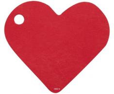 Artificiali - Segna posto x10 Cuore Rosso 4 x 4 cm