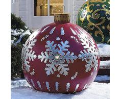 Palline di Natale gonfiabili da 60 cm per ambienti esterni in PVC gonfiabili per casa, matrimoni, Natale, feste, Natale, Natale, palle di natale, ornamenti per feste e feste