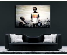 Banksy tela 100 x 70 cm K. Poster. Tela già su telaio. Pop Art dipinto stampe artistiche, immagini da parete decorative, stile. Graffiti e street art stampe artistiche