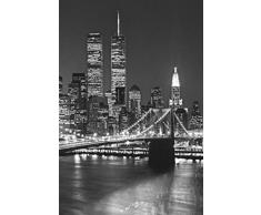 New York - Brooklyn Bridge 4-Parts Poster Carta Da Parati Fotomurale (254 x 183cm)