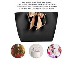 Pongnas Sacchetto Regalo di Carta Regalo Regalo, Fiocco di Carta Shopping Bag, Matrimonio, Compleanno, Festa Qualsiasi Regalo di imballaggio Boutique Occasione(1st / 21th Wide * 7 Bottom * 15 High)