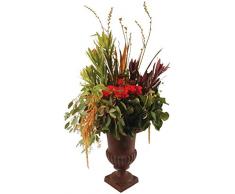 Esschert - Vaso decorativo per piante stile francese, con piedistallo, altezza 35 cm