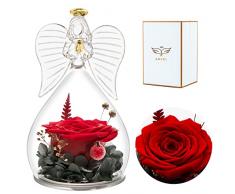 Sunia Rosa Stabilizzata Rosa Eterna Fiori Angelo Custode Idee Regalo Donna Regalo per Festa Della Mamma di Natale San Valentino Anniversario Regalo Fidanzata Nonna Donna