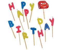 Disney Cars - Set di 13 candeline di compleanno "Happy Birthday"