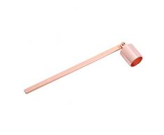 HEEPDD Spegni Candele, Candela a Forma di Tubo Snuffer Wick Trimmer Cover Utensile Manuale Candelieri Wick Snuffer Accessorio Candela con Manico Lungo(Oro Rosa)