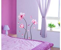 Rosa Camelia Fiori Farfalle parete in pvc adesivo rimovibile in salone camera da letto Cucina Art Picture Murals Sticks finestra porta decorazione + 3d rana regalo adesivo per auto