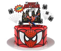 Supereroe Decorazione per Cake - Supereroe Cake Toppers 6 pezzo Decorazioni per Torte Supereroe Decorations per Festa di Compleanno per Festa Tema Supereroe Decorazione della Torta