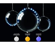 Giocoplast Natale 074 10638 Snowfall Set 4 Sfere, 96 LED Bianchi, Diametro 80 mm, Viola