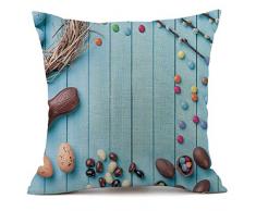 CLOOM-federe federe Cuscini, Cafe Casa Partito Divano Cuscino Home Decor Cuscino Copertura di Tiro Vacanza Cuscino Divano di Pasqua Bed Home Decorazione Festival Federa (C,1PC)
