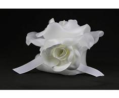 Candela artigianale artistica fatta a mano fiore Camelia bianco regalo di nozze bomboniera arredo casa