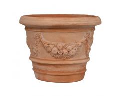 Biscottini Vaso in terracotta Toscana 40x30x40 cm - Vasi terracotta grandi da esterno e interno - Vaso da esterno grande Made in Italy