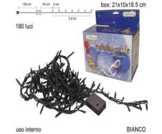 LUCI LUCCIOLE A 3 LINEE 180 LED COLORE BIANCO ADDOBBO ALBERO NATALE AB