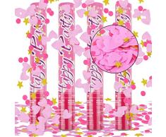 Cannone Spara Coriandoli*4, Taozoey Spara Coriandoli Laurea, Coriandoli Cannoni Popper, Spara Coriandoli, Coriandoli Matrimonio, Confetti per Compleanno, Tubo Sparacoriandoli(Cuore Rosa)