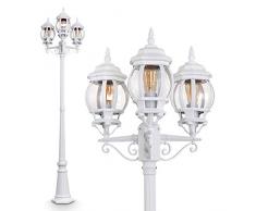 hofstein Lampione da giardino Candelabro antico color bianco