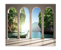 murando Carta da parati Paradiso 250x175 cm Fotomurali in TNT Murale alla moda Decorazione da Muro XXL Poster Gigante Design Carta per pareti Mare Lago Laguna Paesaggio Tailandia Natura c-C-0455-a-a