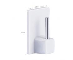 LIHAO Set di 20 Ganci Adesivi per Tende Finestra - 2.8 x 1.9 x 1.1 cm - Bianco