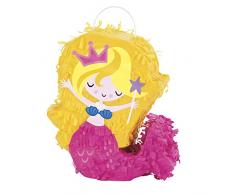 Unique- Mini Decorazione Pinata Sirena, Multicolore, 73899