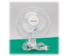 Cultivalley Mini Ventilatore a Clip, Diametro 15 cm • Ventilatore da Tavolo di Alta qualità Forte e Silenzioso per Ufficio, casa, scrivania • 2 Livelli di velocità, Presa 230 V