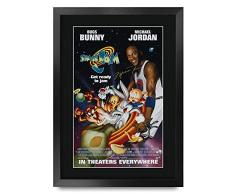 HWC Trading FR A3 Space Jam, Poster stampato con foto e autografo, regali per i fan di cimeli e di film, formato A3, con cornice