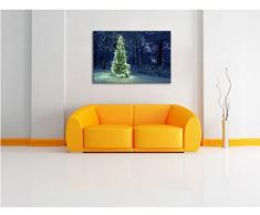 Brillante albero di Natale su tela, Immagini XXL completamente incorniciati con grandi cornici di cuneo, foto muro Stampa artistica con cornice, più economico di pittura o foto, senza manifesti o poster, Leinwand Format:120x80 cm