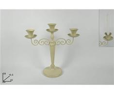 DUE ESSE Candeliere con 3 Bracci, Ferro Antico, 39 cm