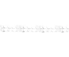 PartyCube, bianco Festone ghirlanda carta (mt. 3,65), 34038