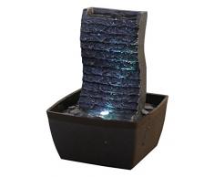 Zen Light ondulo Fontana poliresina Nero 13Â x 12Â x 19Â cm