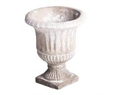 Toyvian, 1 vaso di fiori in cemento per la sistemazione dei fiori, bottiglia idroponica, ornamento per soggiorno, giardino (color cemento)