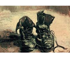 1art1 Vincent Van Gogh Poster Natura Morta, Paio Di Scarpe 1886 Stampa DArte 120x80 cm
